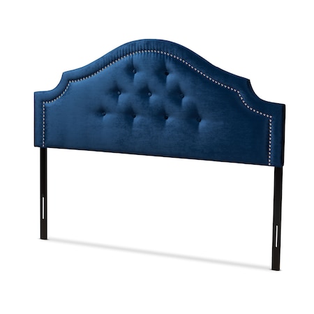 Baxton Studio Cora Royal Blue Velvet Upholstered Queen Size Headboard 154-9323